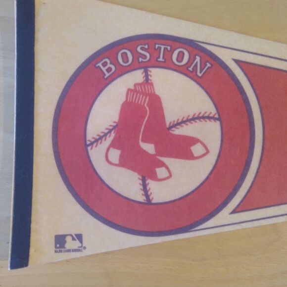 Vintage 60s Boston Red Sox MLB Pennant Flag - Picture 3 of 7